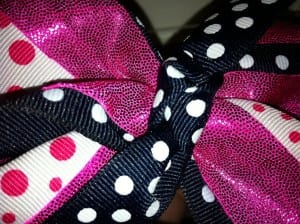 centerknotglue 300x224 How To Make a Rockin Cheer Bow