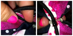 ponytailglue 300x151 How To Make a Rockin Cheer Bow