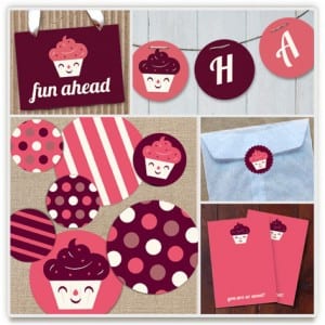 Minted Sweet Cupcakes Party Decor
