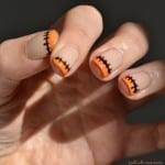 Halloween Nail Art Stitched Tips
