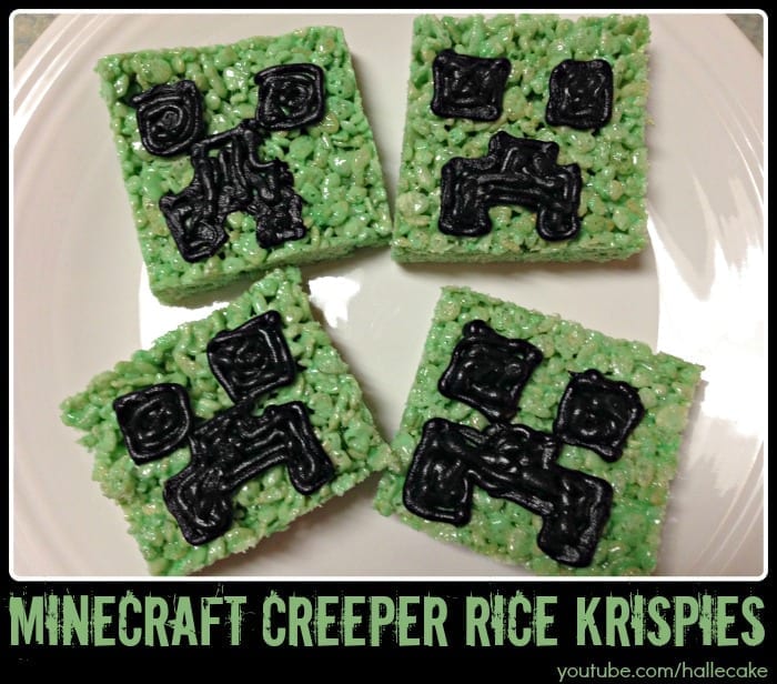 Minecraft Rice Krispies Perfect for a Minecraft Birthday